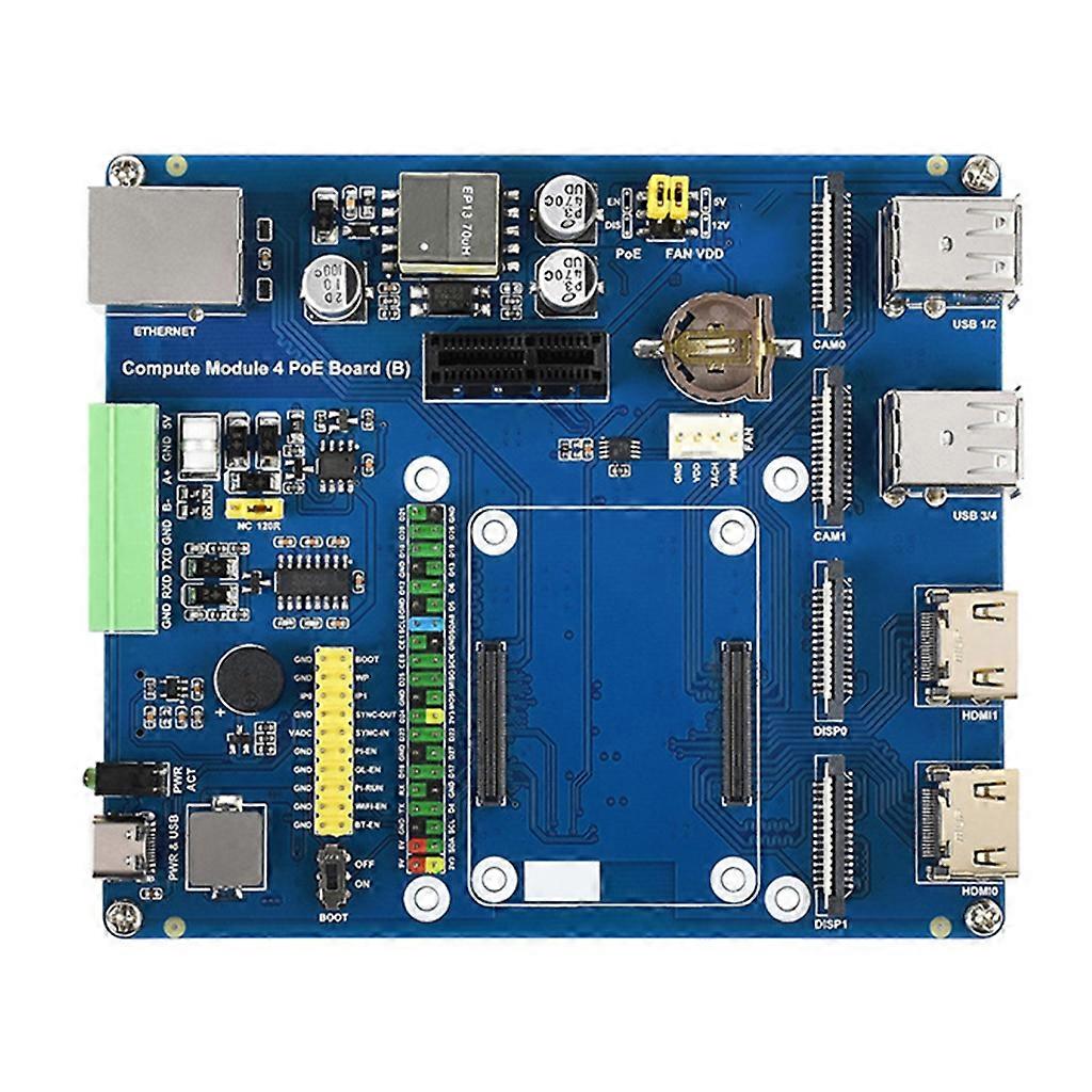 für Raspberry Pi Compute Module 4 CM4 POE IO Expansion Board USB 2.0 Base Board