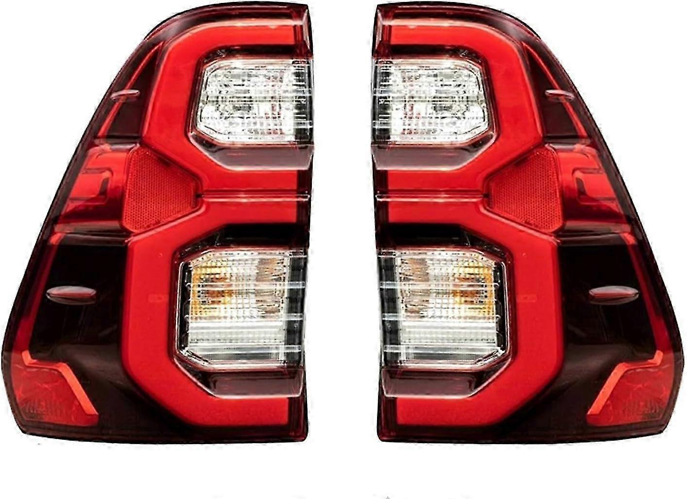 Left/Right Side Red Tail Lamp for Toyota Hilux Revo Rocco SR5 Pickup 2020-2022 Rear Tail Light Brake Lamp with Wire Harne (Color : 6000K, Size : Right