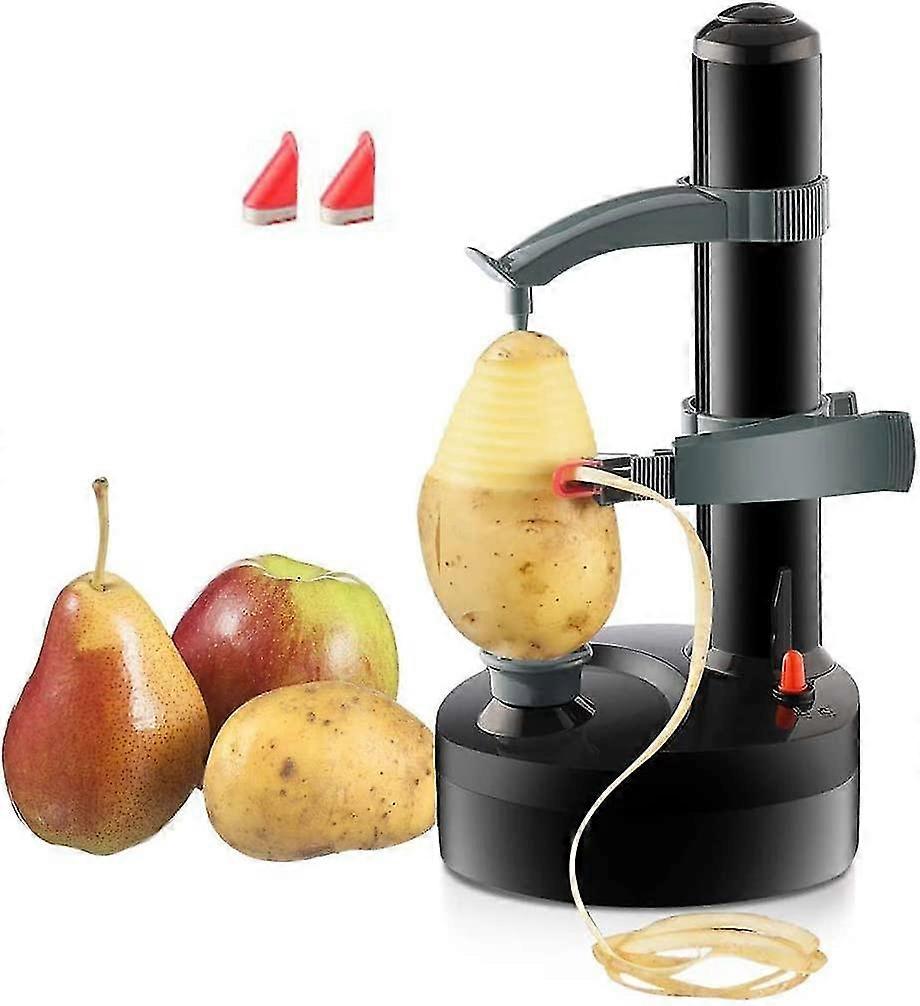 Sunrain Multifunctional Automatic Electric Potato Peeler Automatic Rotating Fruits Vegetables Cutter Kitchen Peeling Tool For Fruit Vegetables Battery