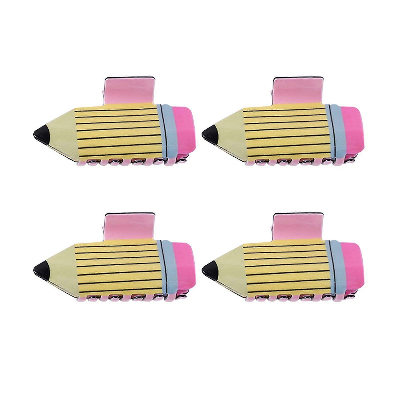 4 יחידות נשים ציפורני שיער צורת עיפרון קליפ לשיער נגד החלקה גב ראש מקלחת שיער barrettes חזרה לבית הספר אביזרים