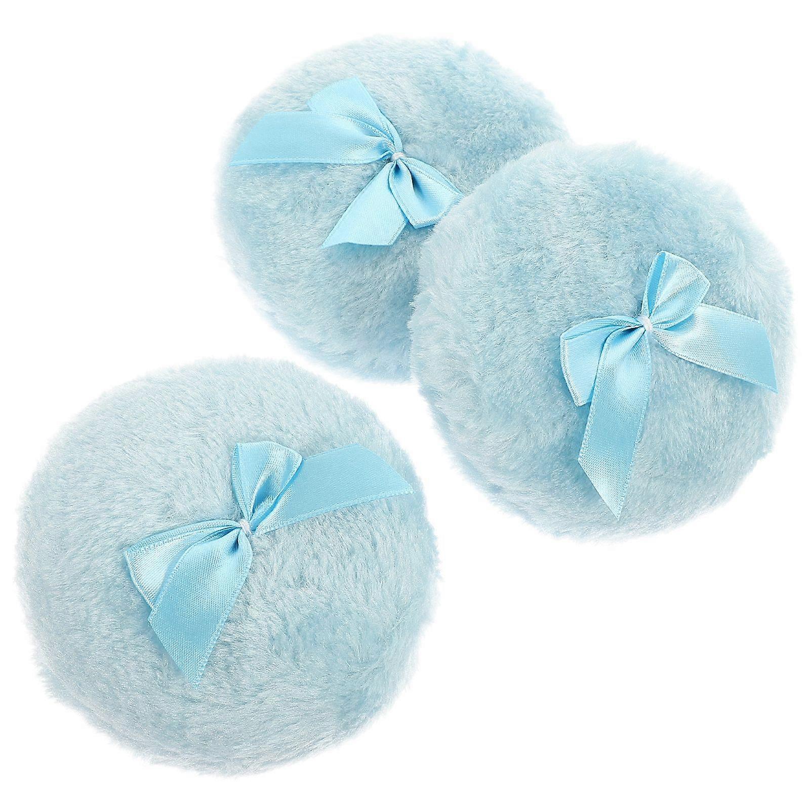 3 Pcs Voyage Corps Houppettes Confortable Bowknot Houppettes Moelleux Houppettes