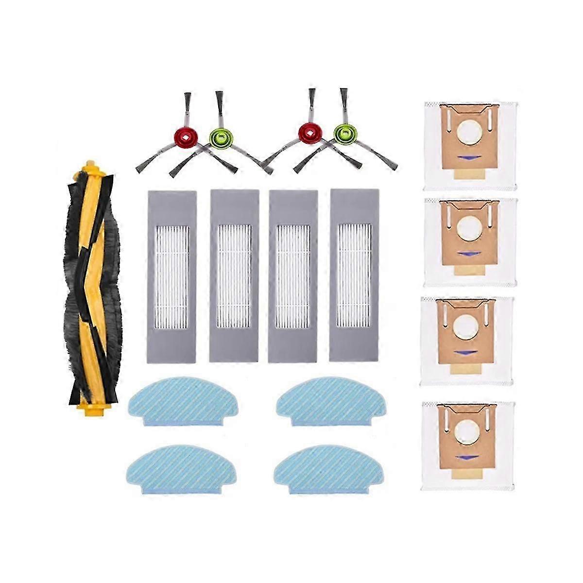 لمكنسة كهربائية روبوتية DEEBOT N10 N10 PLUS، فرشاة جانبية رئيسية، فلتر HEPA، ممسحة، قطعة قماش، كيس غبار