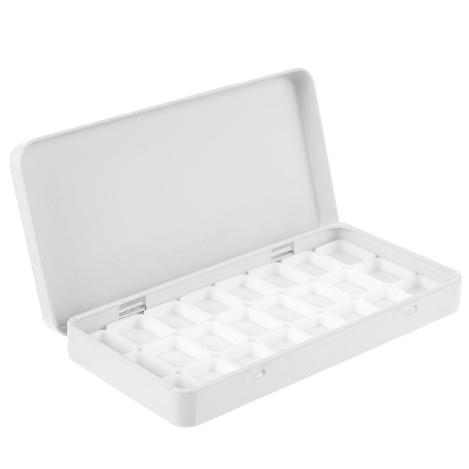 1 Set Empty Watercolor Tin Watercolor Sub-packing Pans Set Iron Storage Box