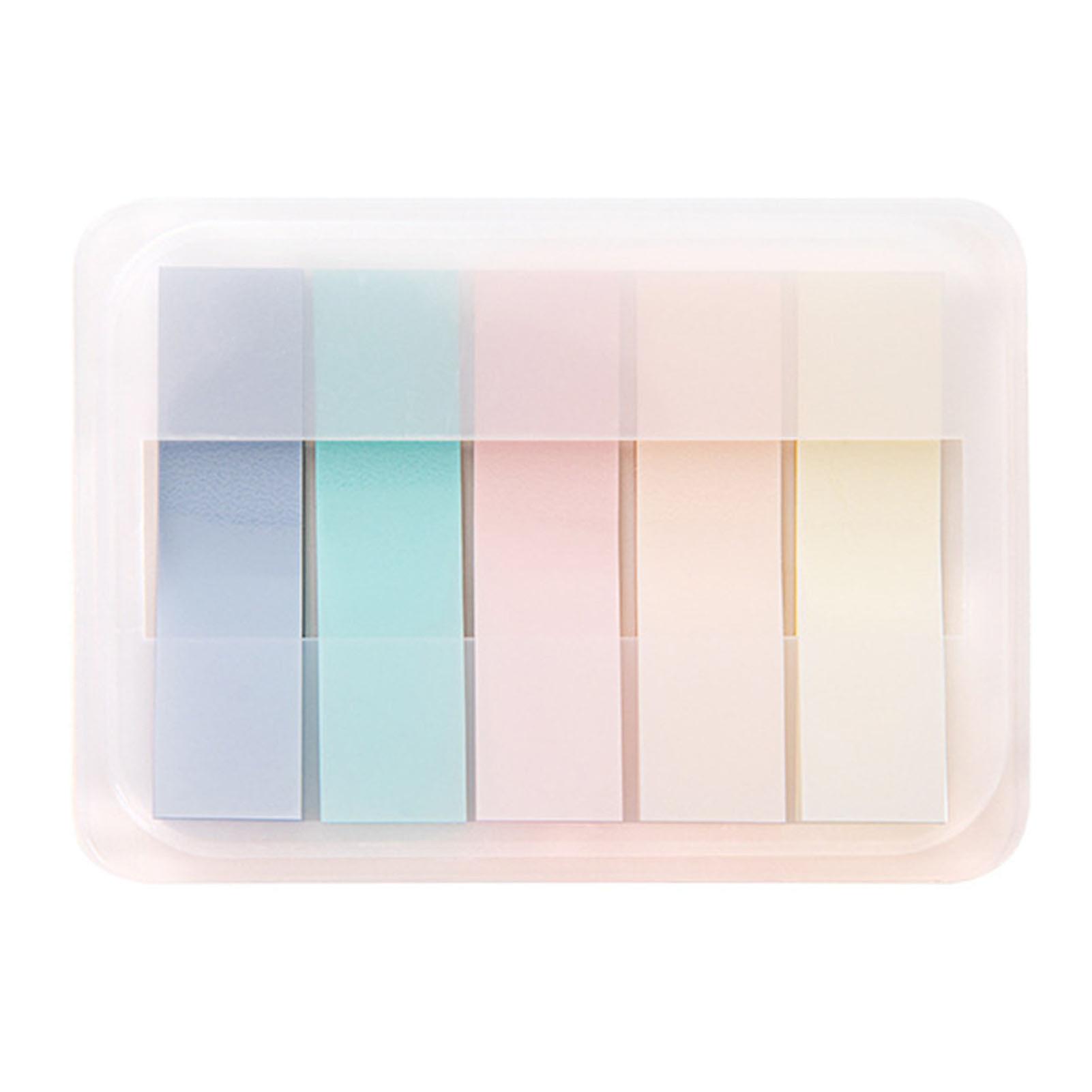 100 Sheets Page Makers 5 Colors Quick Labeling Firm Adhesion Pull Out Index Sticky Notes for Office and School Use Warm Color