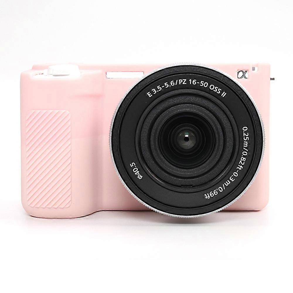For Sony ZV-E10 II Camera Protective Case Scratch Resistant Silicone Cover - Light Pink