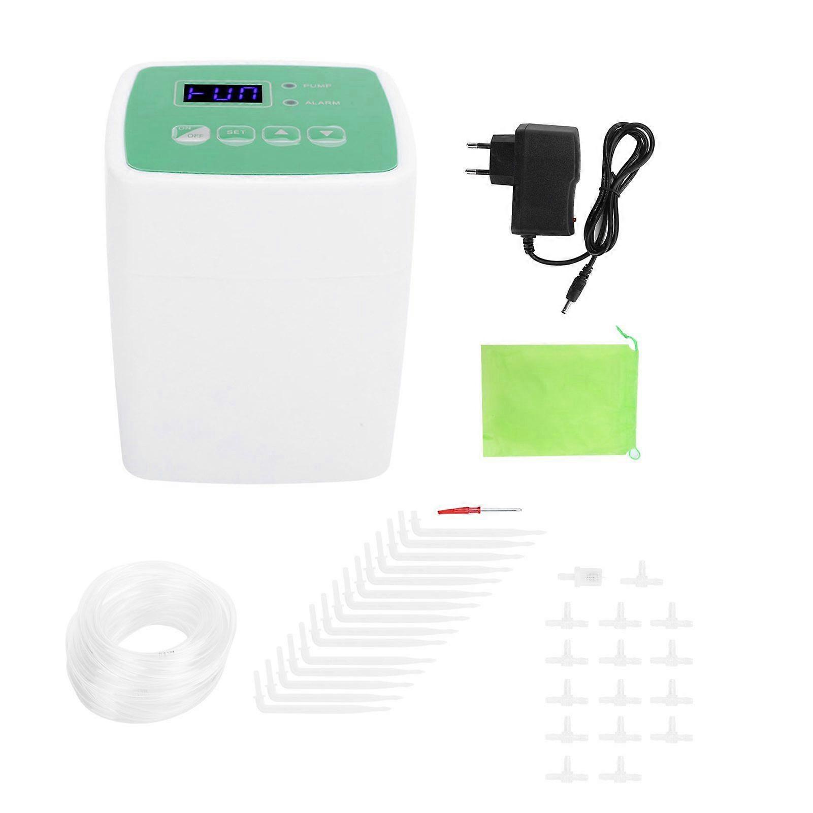 Automatic Watering Timer System Intelligent Irrigation Controller Garden AccessoryDouble Pump with 10 Drip Arrows EU 110240V 50/60Hz