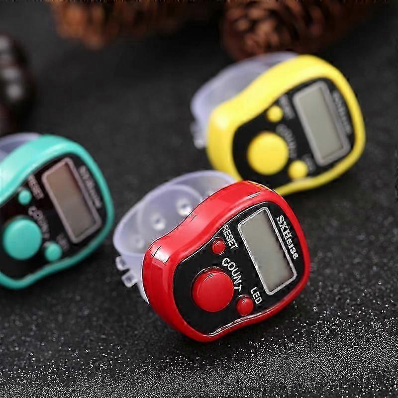 2 Piecess Hand Held Useful Digital Display Knitting Crochet Stitch Row Tally Blue Pink Counter Knitting Row Counter