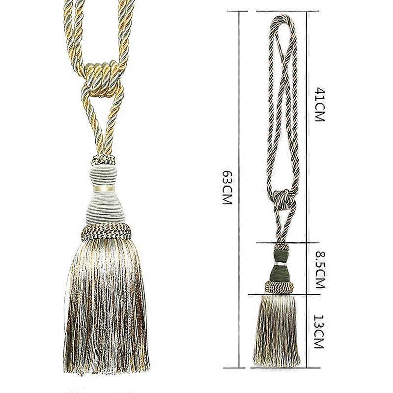 1 Pack Curtain Tiebacks Tassel Drapery Tie-Backs Rope Handmade Holdbacks Home Office Hotel Decorative