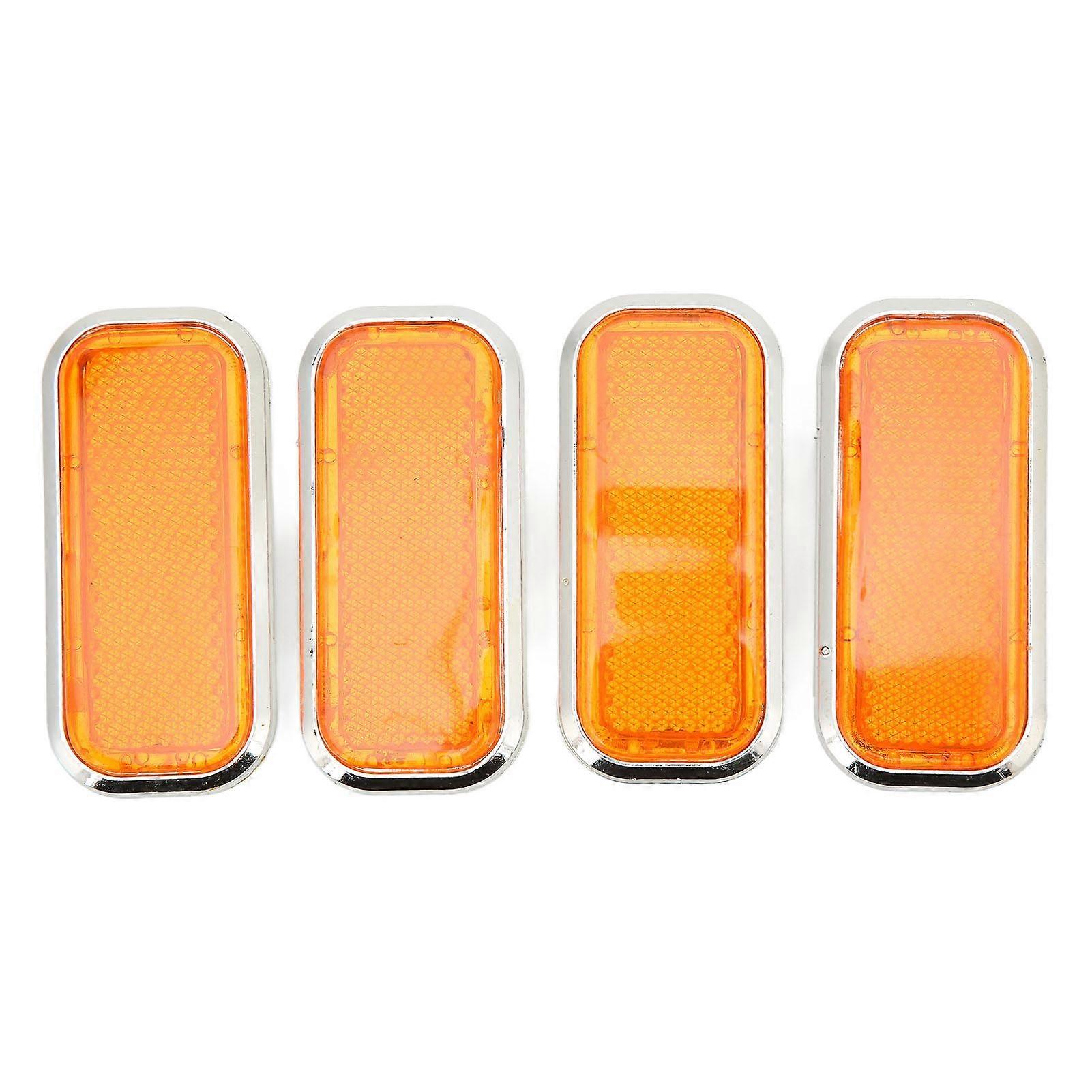 4pcs Rectangular Reflector Safety ABS Reflective Sticker for Car Motorcycle