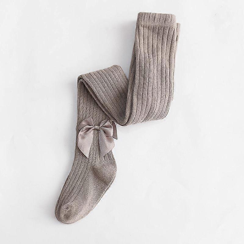 Bow Knit Girls Κολάν (2-4 ετών) καφέ