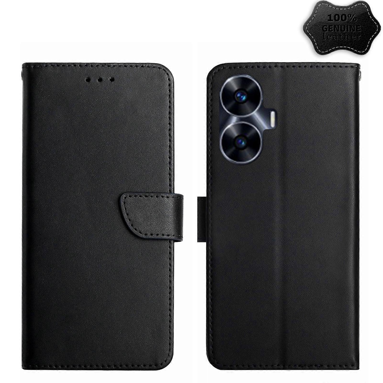 For Realme C55 Leather Fingerprint-proof Flip Phone Case
