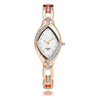 SQCLV Lvpai Women Bracelet Alloy Strap Watch Wristwatch Ladies Quartz Watches (Rose Gold & White)