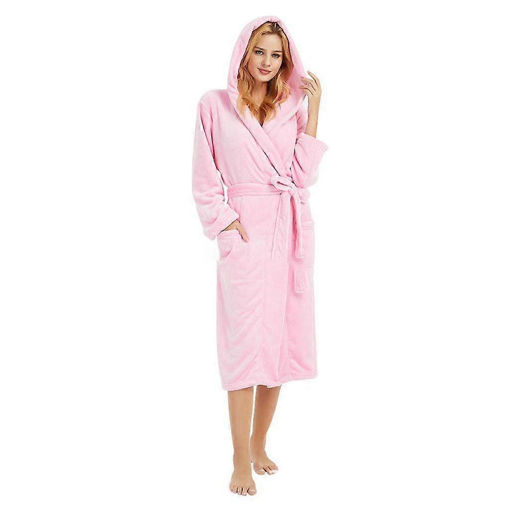 Plush Hooded BathrobeWomen's Hooded Bathrobe with Adjustable Belt Super Soft Fluffy Texture Highly for Ultimate