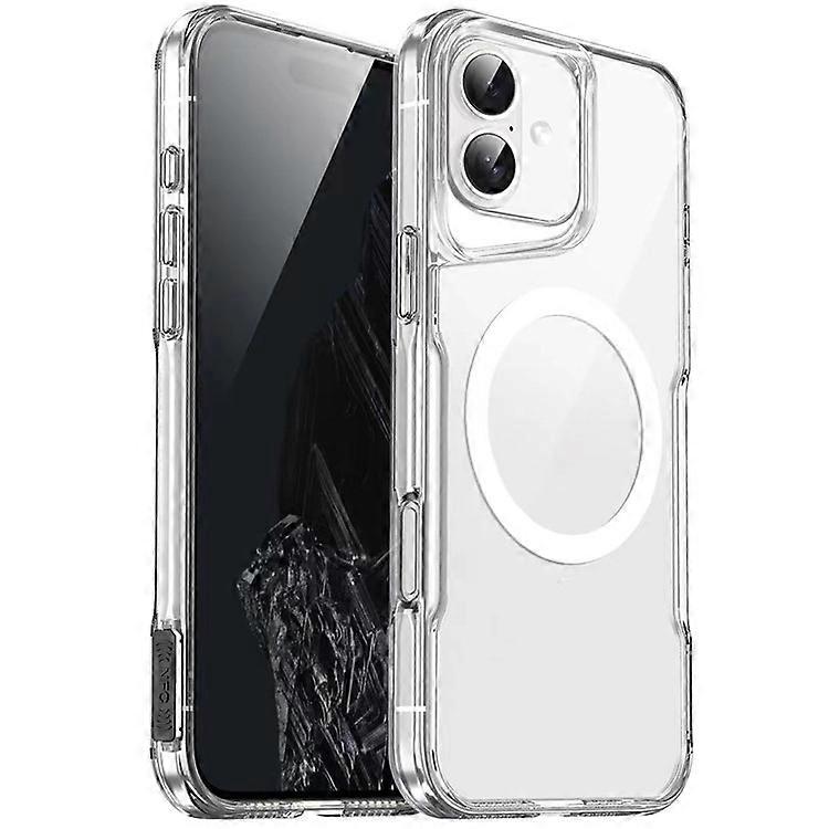 Compatible For iPhone 16 Plus Clear Case TPU+Acrylic Phone Cover Compatible with MagSafe