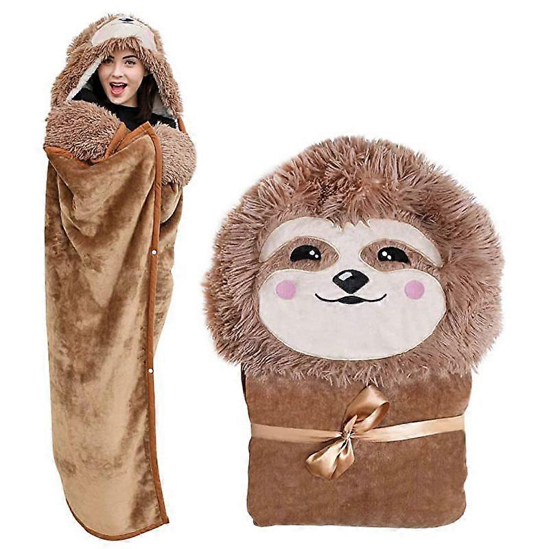 Wearable Hooded Blanket compatible Adults, Fluffy Super Soft Furry Faux Fur, Plush Warm and Comcompatibletable Plush Fleece and Sherpa Hoodie Throw Po