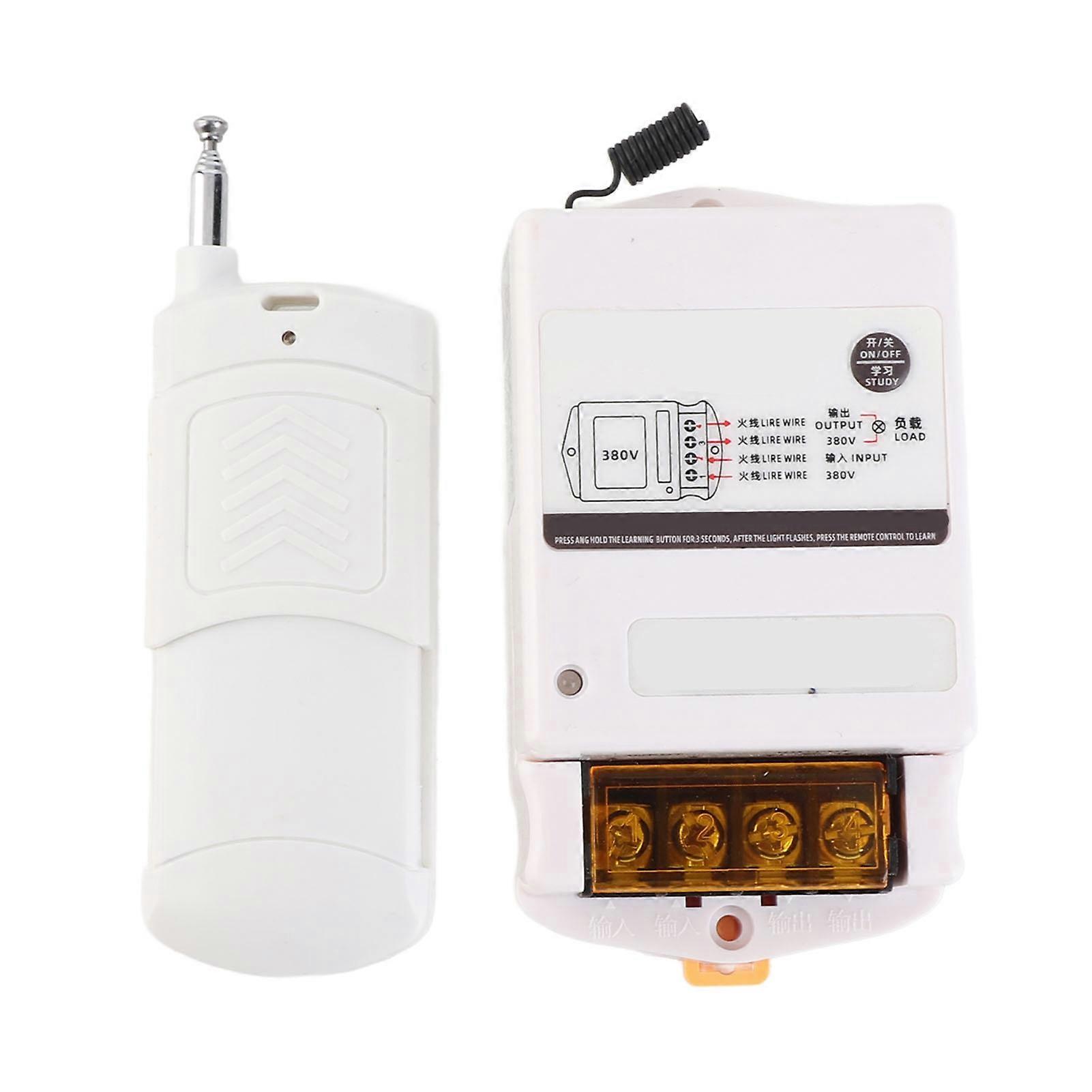 BERM Remote Control Switch Wireless RF Long Range Smart Learning Type for Water Pump AC 380V
