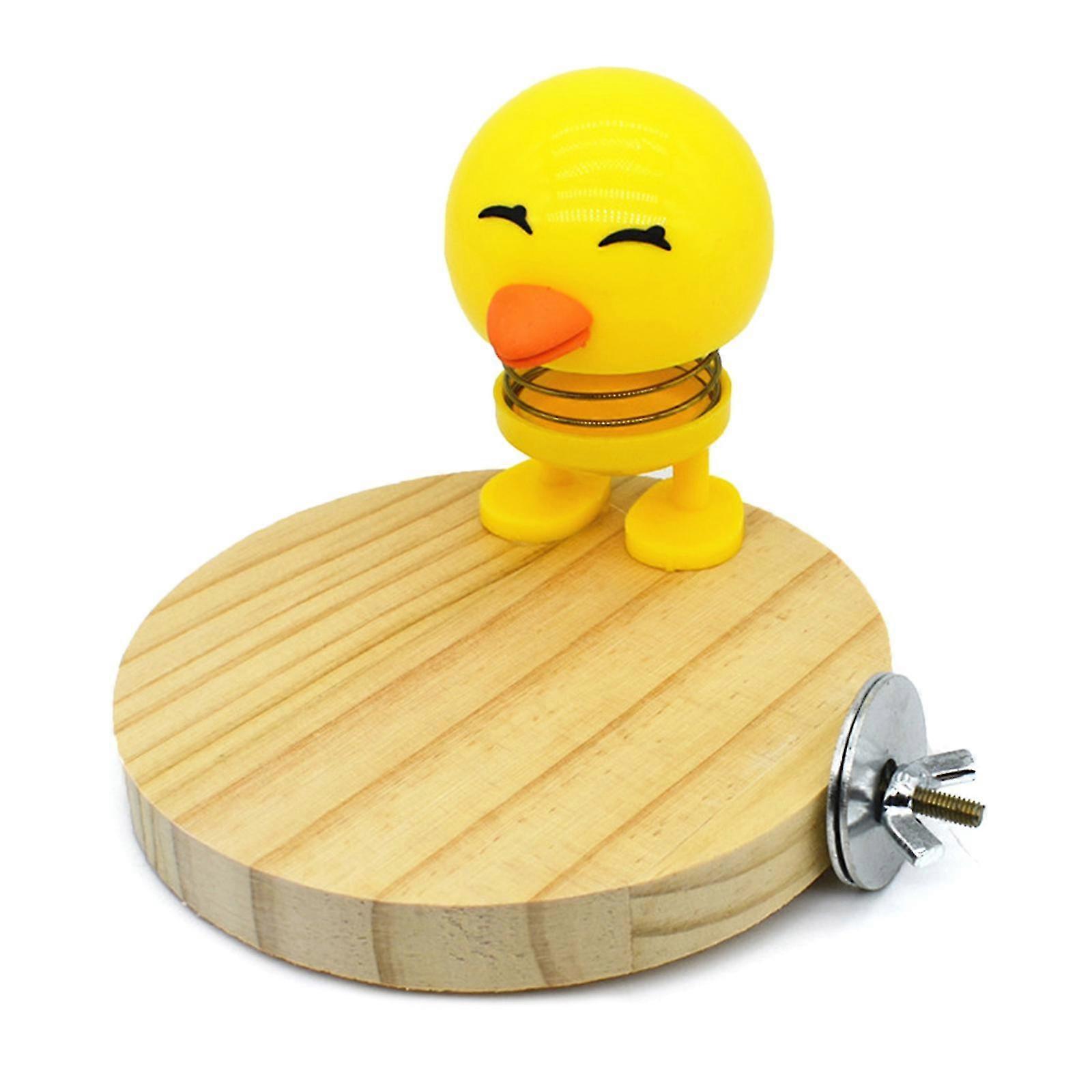 منصة جثم الطيور - حامل قفص خشبي طبيعي ولعبة تدريب للببغاوات