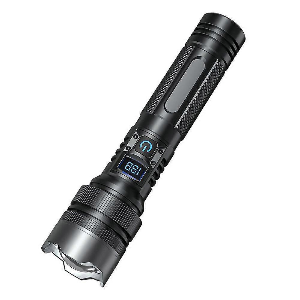 Flashlight high power aluminum head multifunctional digital display flashlight