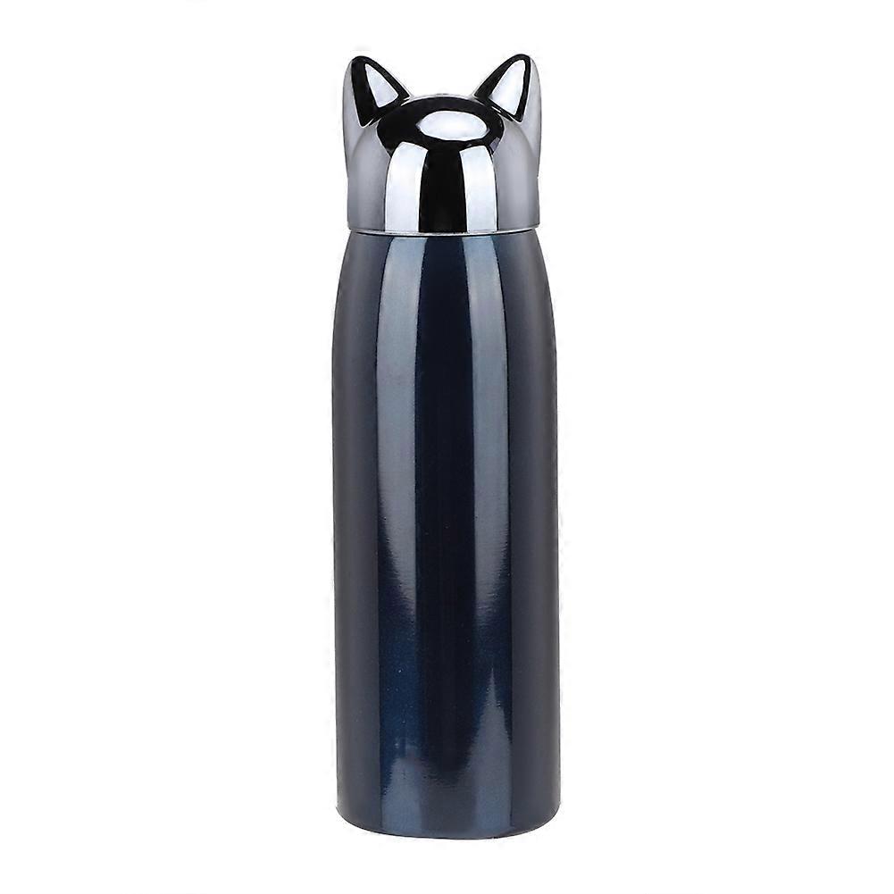 Stainless Steel Vacuum Bottle 300ml with Silicone Handle, Cute Shape Insulated Flask for Hot and Cold Drinks