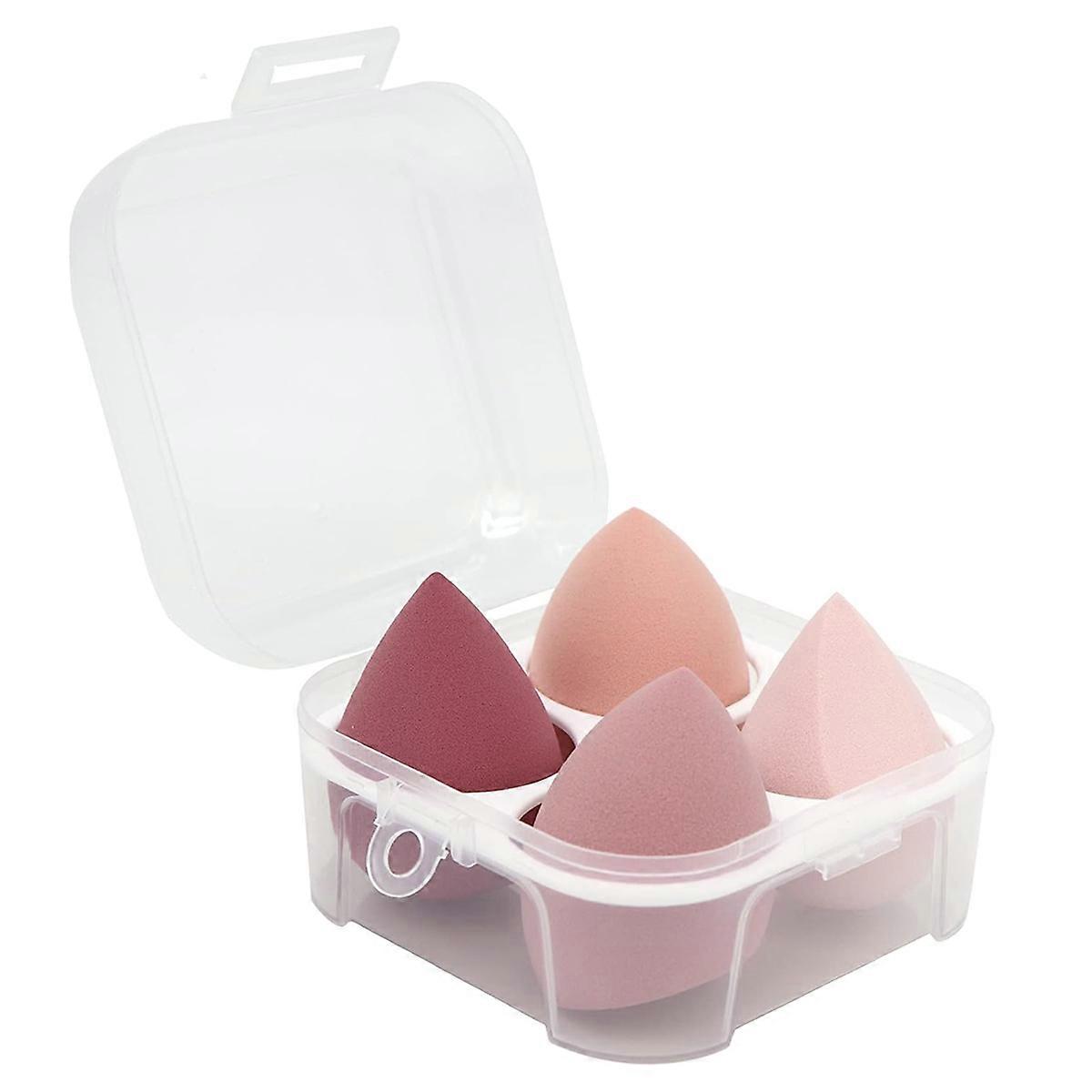 Mehrzweck-Make-up-Schwämme, Nicht-Latex-Material-Beauty-Mixer für die Foundation-Anwendung, 4PCS wiederverwendbares langlebiges Schwammset mit leicht zu reinigendem Design