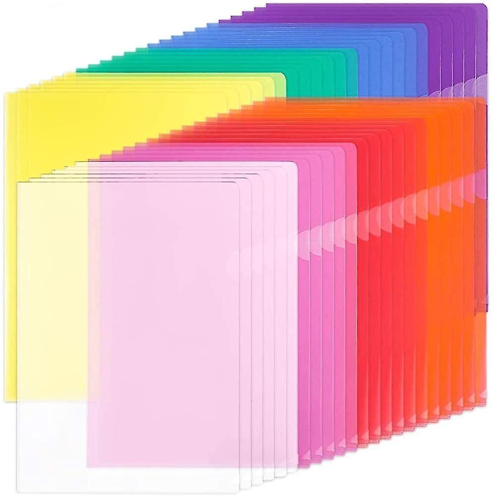 42-Pack A4 Clear Plastic Document Folders, Project & Paper Wallets