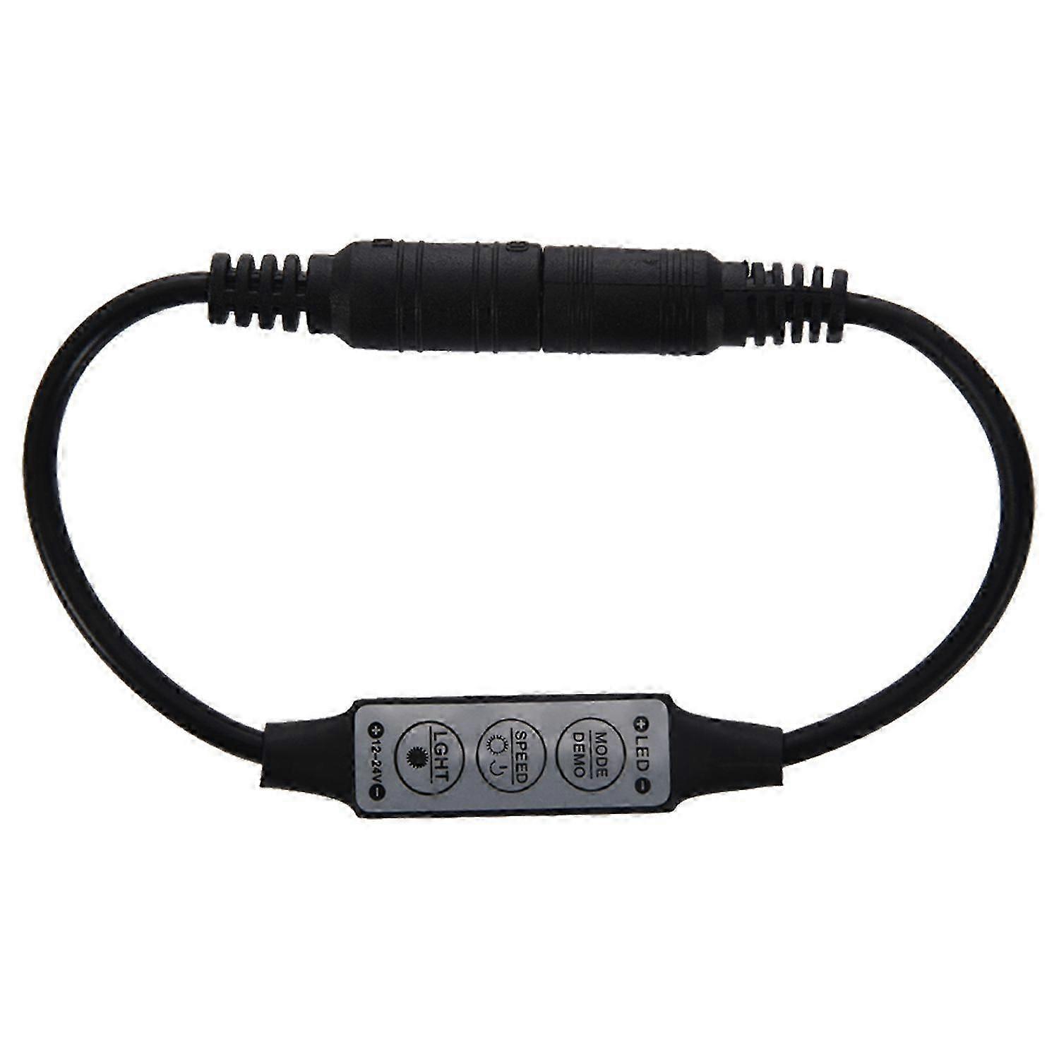 Low- Inline Controller Mini 3 Key Dimmer Switch for Light Black