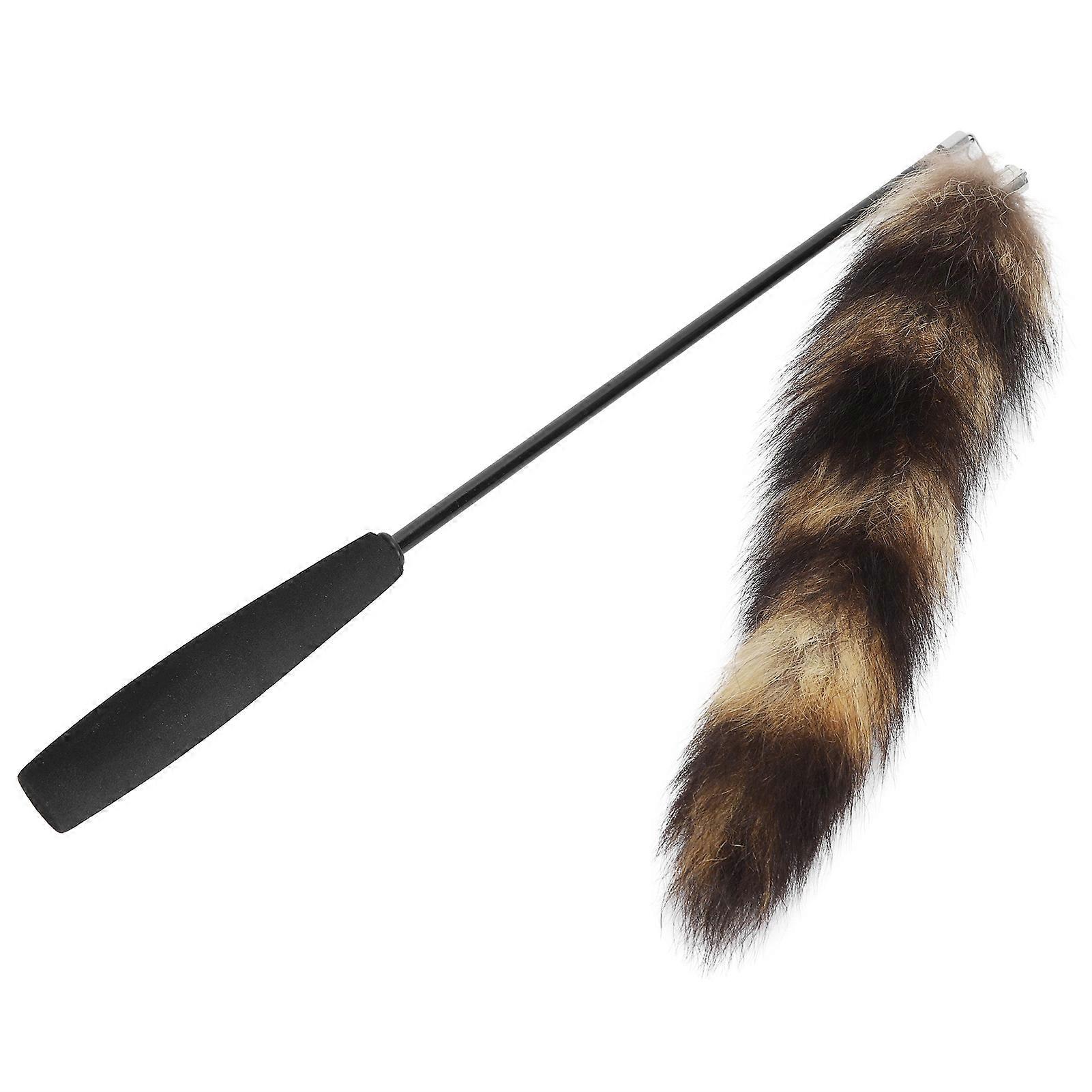 Retractable Cat Tail Teaser Toy with Soft Plush Material, Interactive Design, and Adjustable Length for Indoor Play