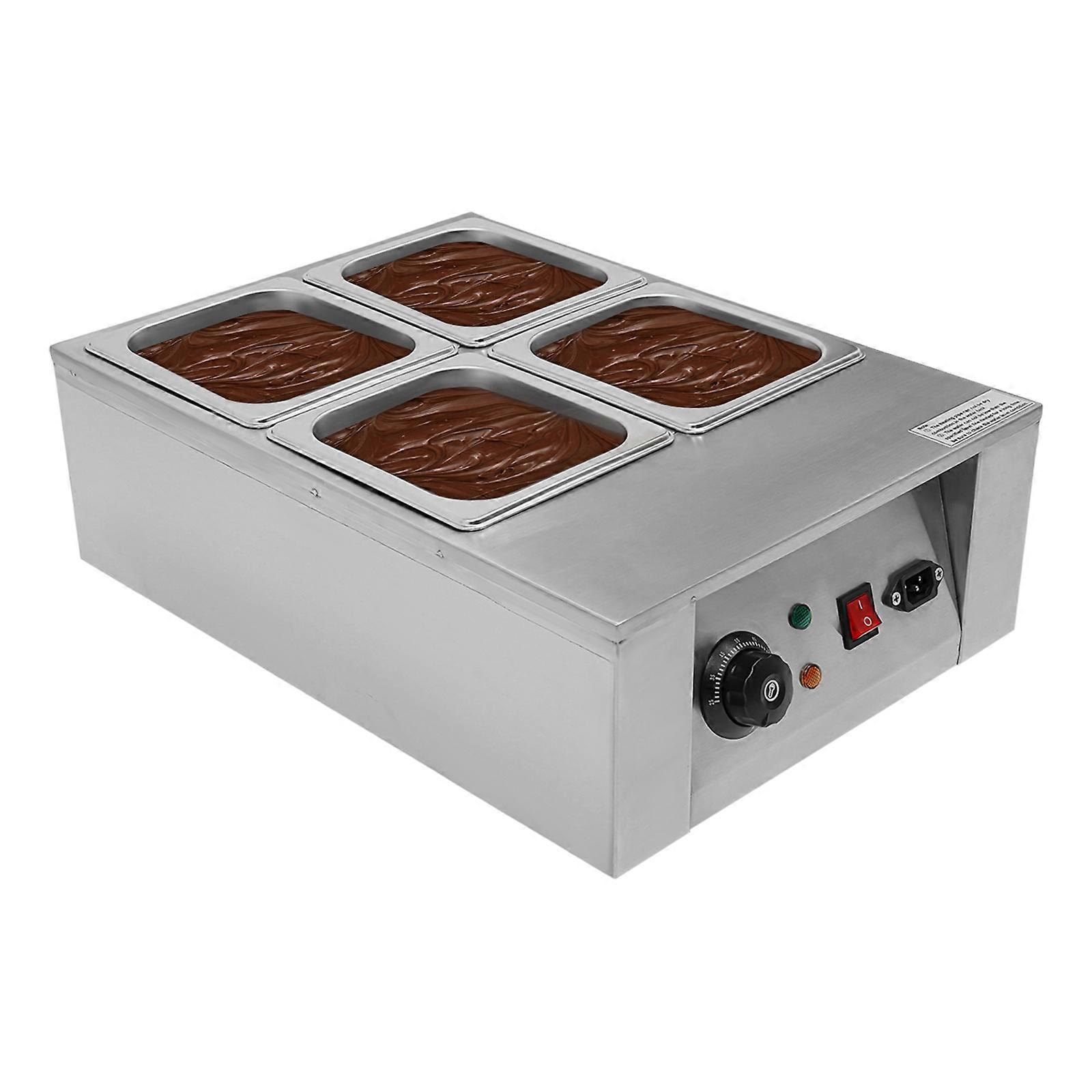Electric 4-cylinder Adjustable Chocolate Tempering Machines Chocolate Melter Melting Pot