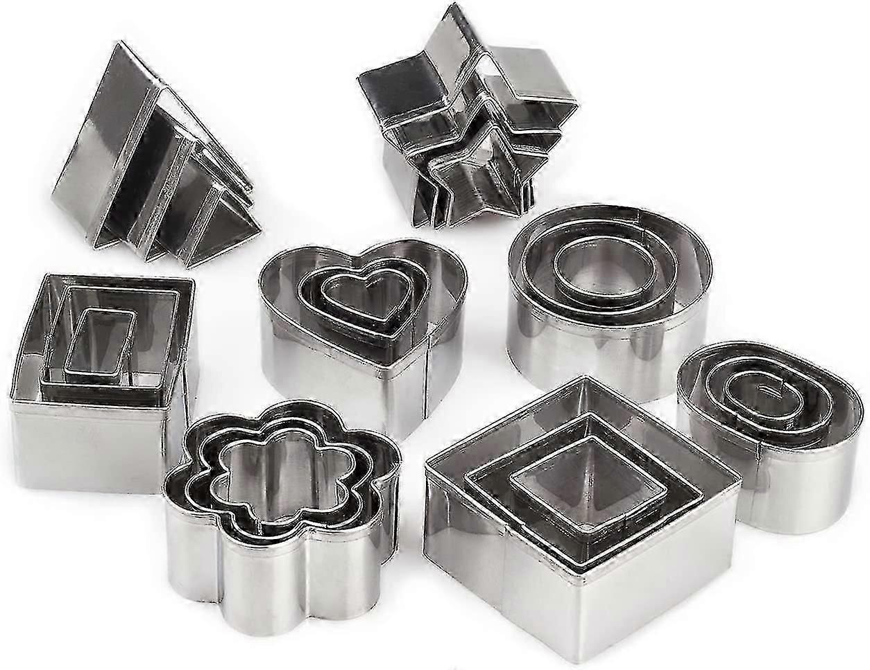 Mini Metall Ausstechformen Set -Frühling & Ostern Ausstechformen / Mini Geometrische Formen Ausstechformen, Runde Mini Ausstechformen / Gemüse Donuts Form