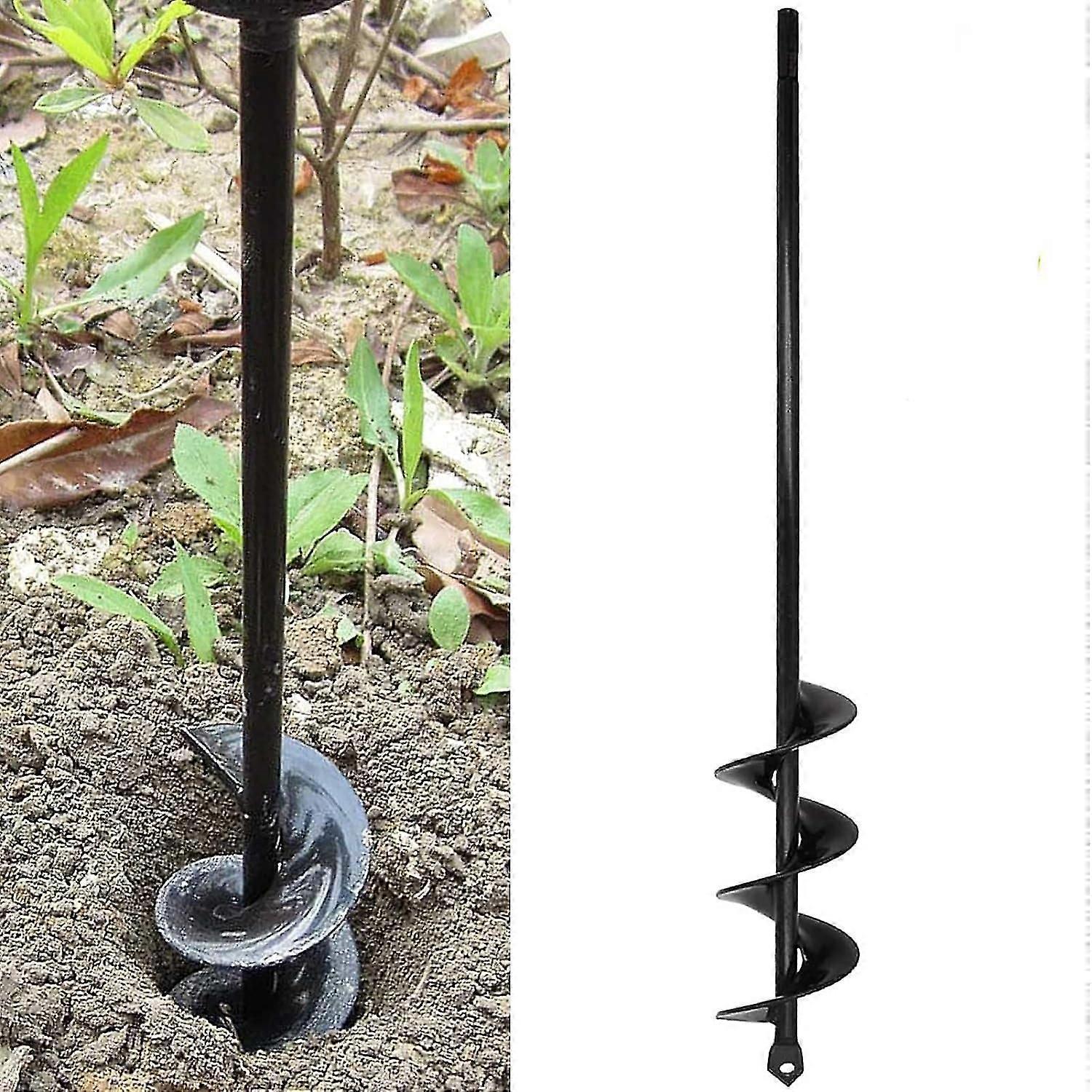 Garden auger drill improved 4x45cm gardening drill spiral drill bit for auger drill garden auger drill drill for garden garden auger for drill auger