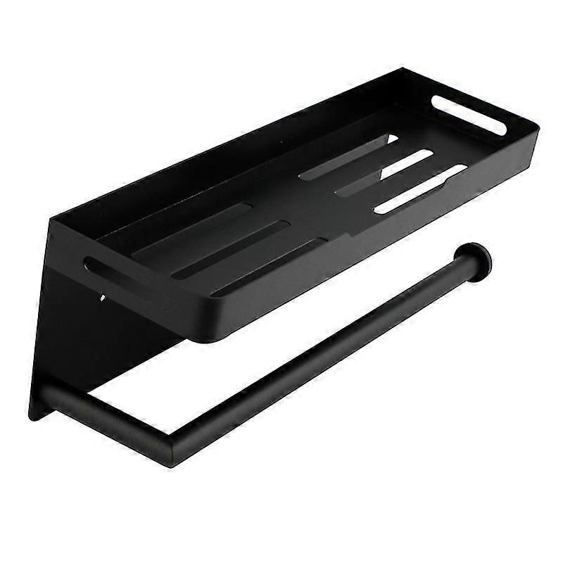 Magnetic spice rack with paper towel roll and hooks