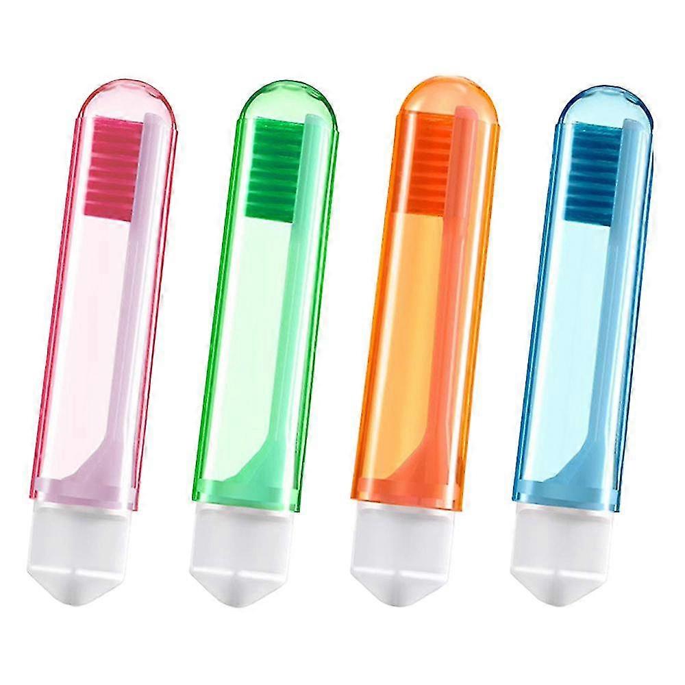 Portable Travel Toothbrush, Ventilated Storage & Folding Design for Space-saving, Soft Bristles & Individually Wrapped for Hygiene, Includes