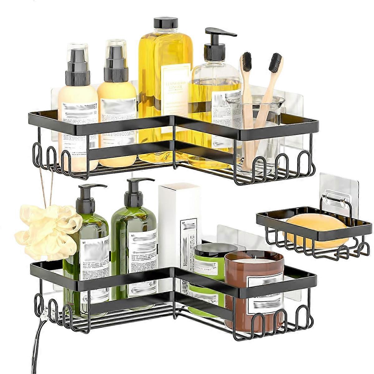 Corner Adhesive Shower Caddy, Rustproof Stainless Steel