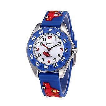 3d Watch Truck Kids Quartz Watch Silicone Rubber Strap Wrist Watch Student Clock Wristwatch For Boys Girls (blue)