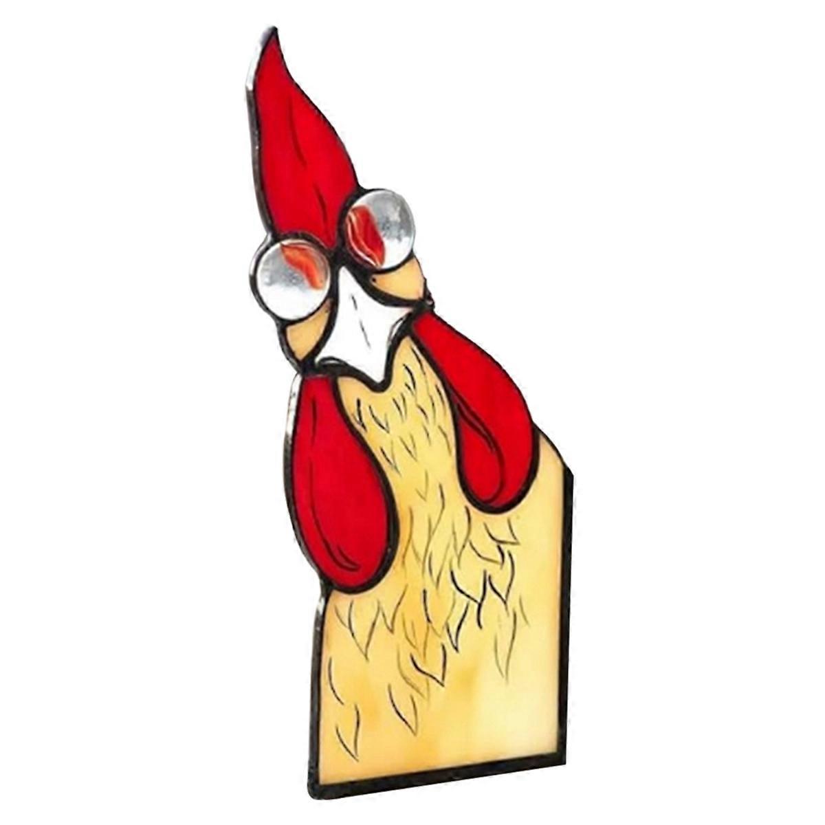 Funny Window Corner Decor - Peeping Rooster, Rooster Yard Decor B
