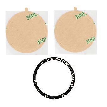Metal Protection Ring Dial Decorative Rim Bezel for Samsung S3 Galaxy Watch 46mm (Black gold)