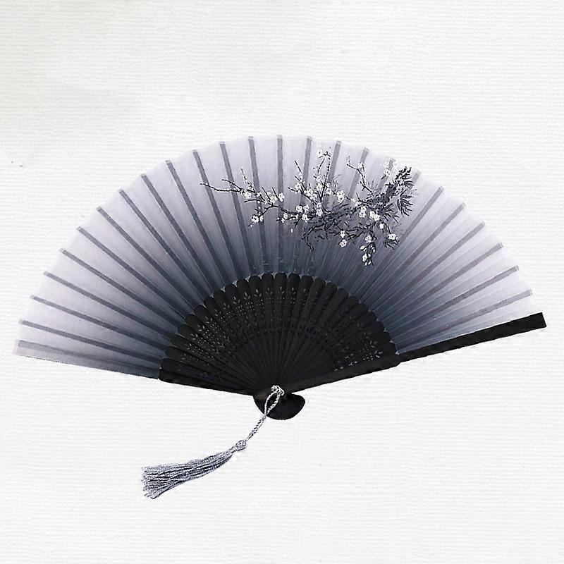 Solfjäder Siden Vit blomma