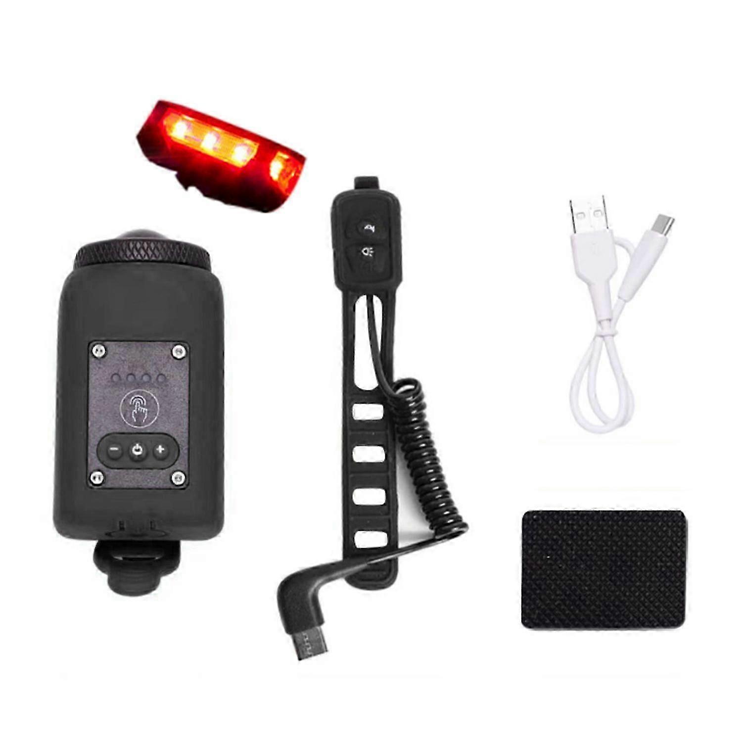 Bicycle Horn Light 110dB Waterproof USB Rechargeable Shockproof High Lumens for Night Riding
