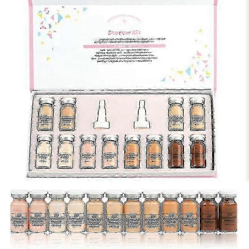 12pcs 8ml Bbクリームクローイングローセラム効果的なホワイトニング効果的なブライトニングアンチエイジングのためのファンデーションナイアシンアミド/ペプチドを追加