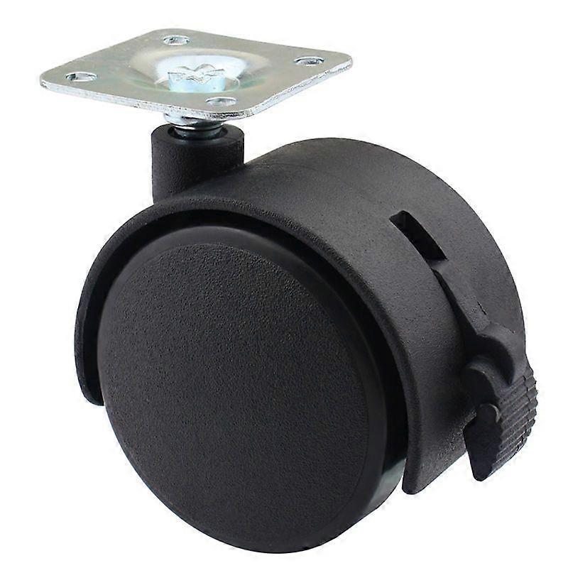 Set of 4 Swivel Castors With Brake for Furniture (5 centimeters)