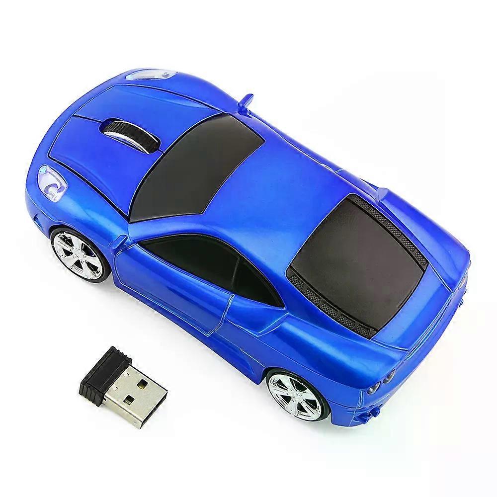 Wireless 2.4G Mouse Supercar Appearance Light Weight Mause Portable Energy Saving Windows MacOS Compatiple Office Use Gift Kids