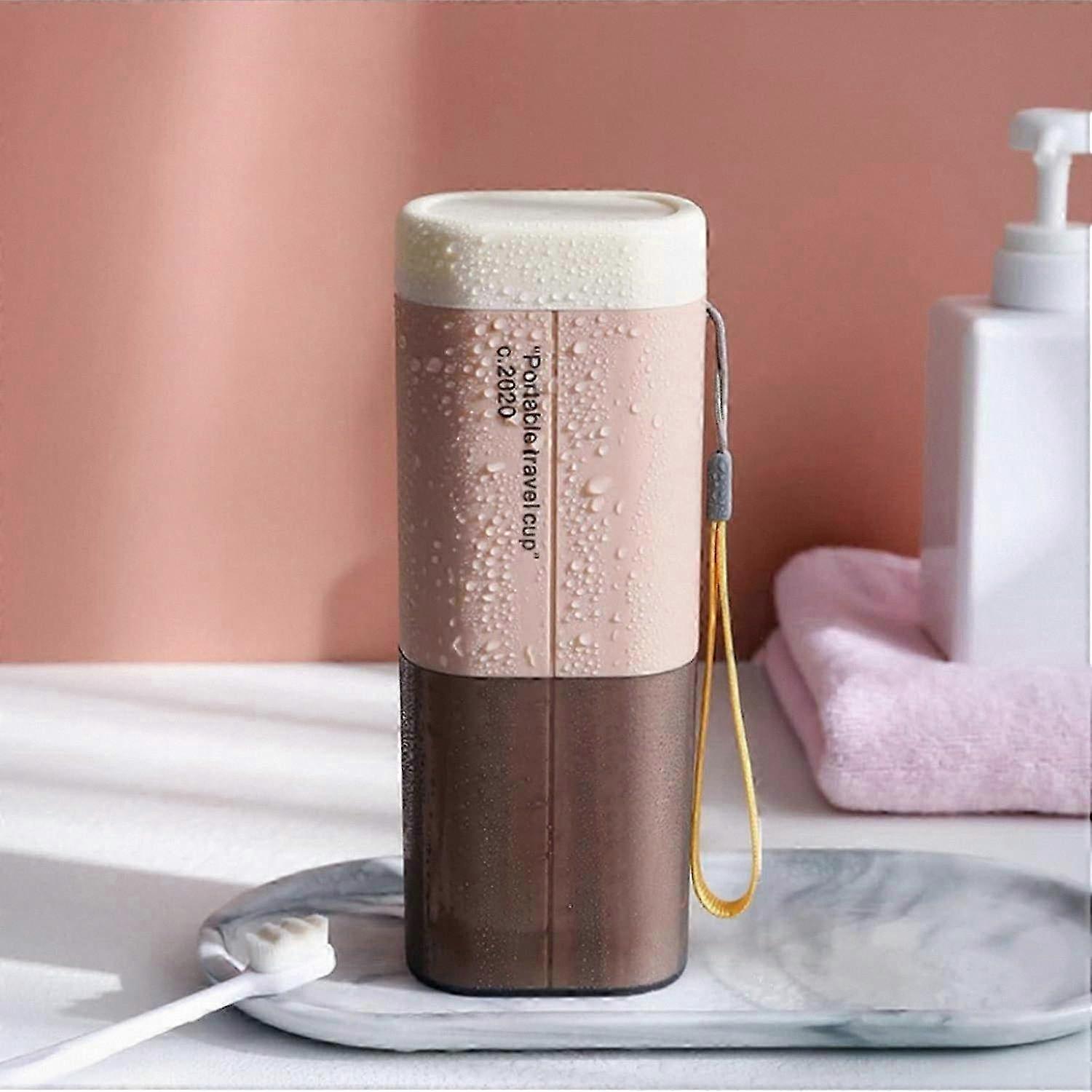 Portable Travel Toothbrush Holder with Toothpaste Storage for Business Trips & On-the-Go Use