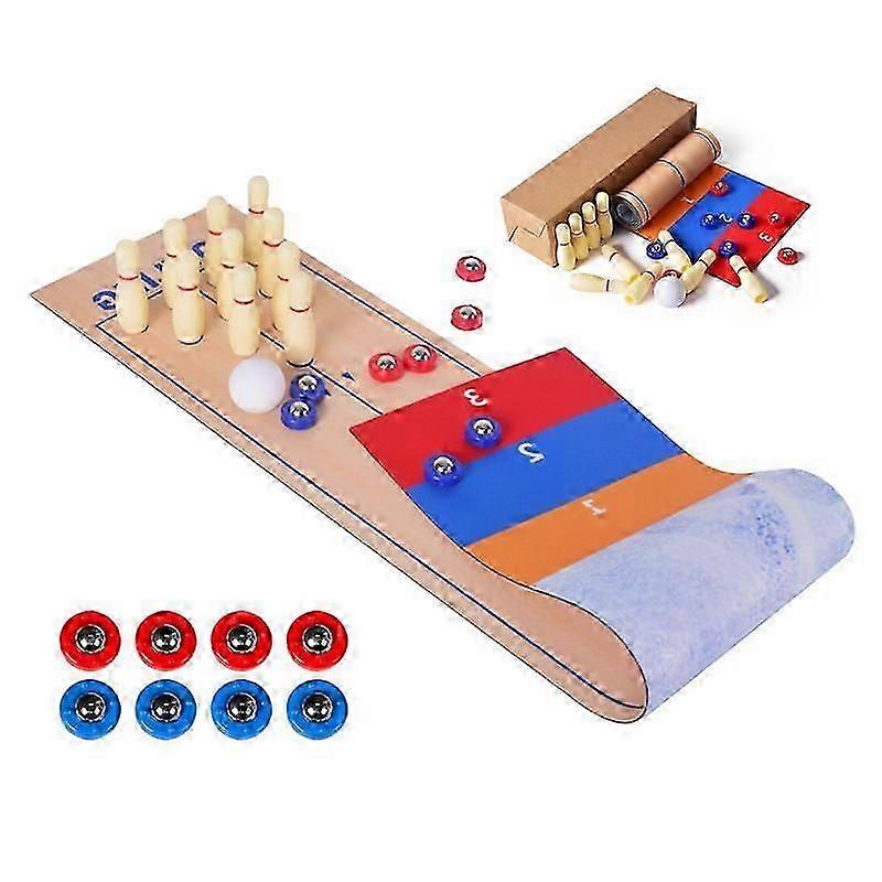 Apply 3 In 1 Table Curling Game Bowling Shuffleboard Table Set Family Games For Home Party Gift For Children And Adults new durable