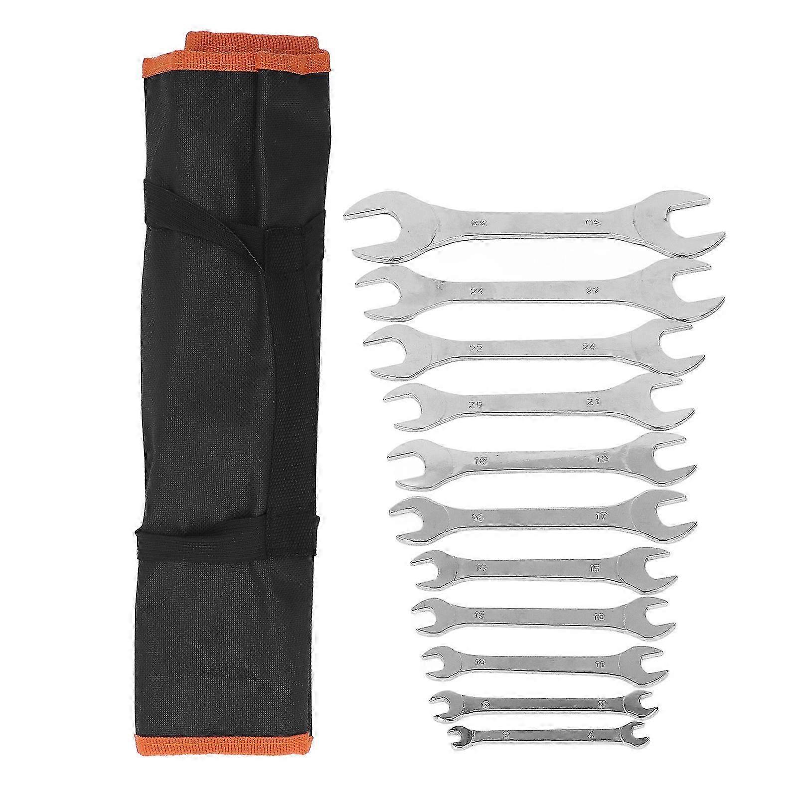 11Pcs Dual Open End Spanner Set Mirror Finish Super Thin