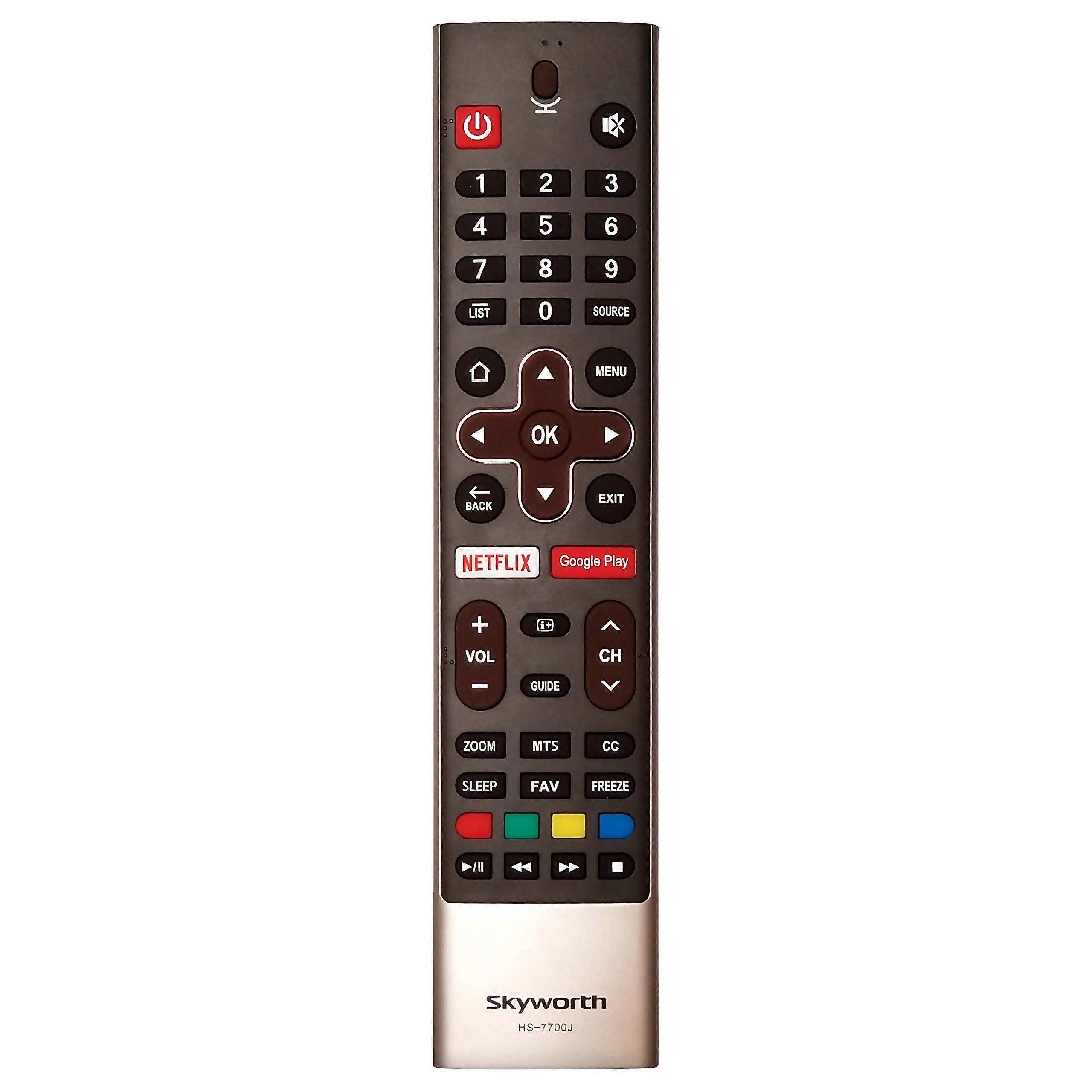 OEM Replacement Remote Control for Skyworth HS-7700J with Voice, Netflix, Google Play Compatibility and Ergonomic Design