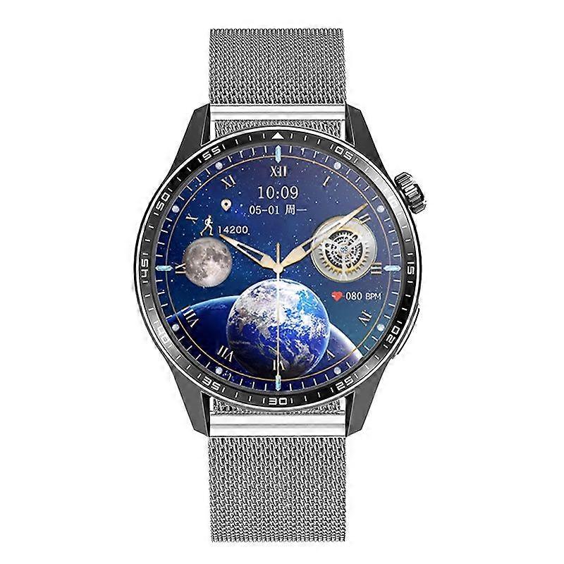 Smartwatch with Stress Monitoring, ECG, Blood Sugar, Uric Acid Tracking, Bluetooth Calling, SOS Feature, and Sports Modes(Silver)