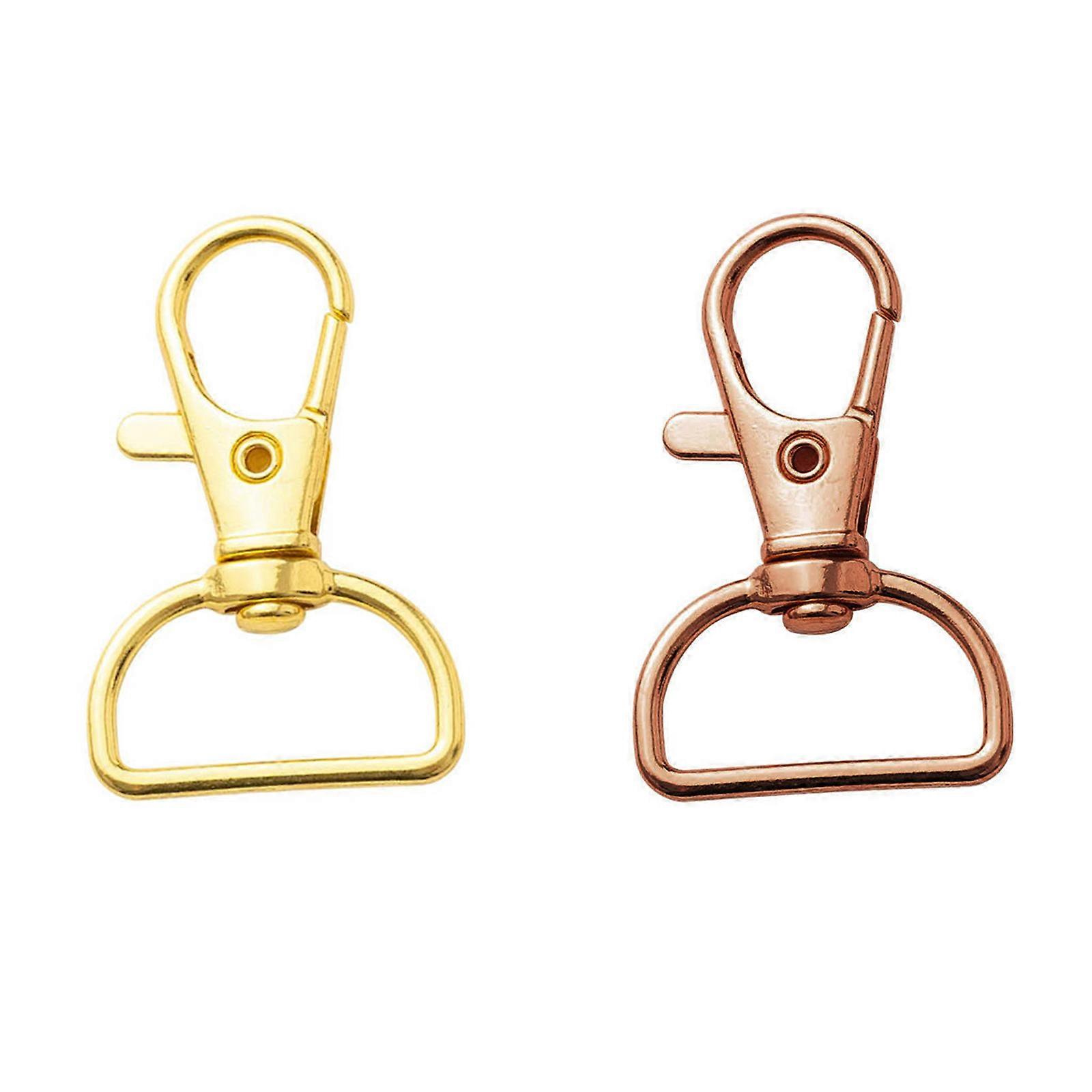 10pcs Bag Accessories Handbags Clasps Handle Alloy Metal Lobster Clasp Swivel Clips Snap Hooks for Key Rings Gold