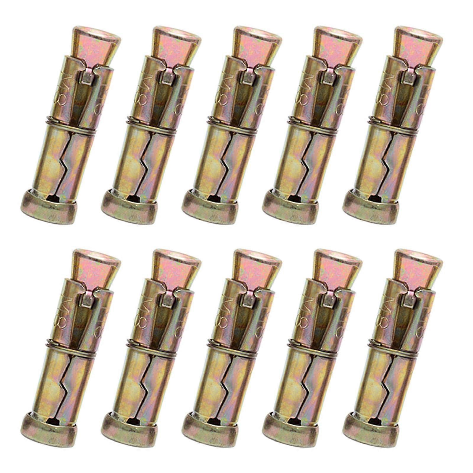 Portable Expansion Anchor Bolts Pack of 10, Sturdy Concrete Stone Brick Fasteners, Heavy-Duty Craft Supplies