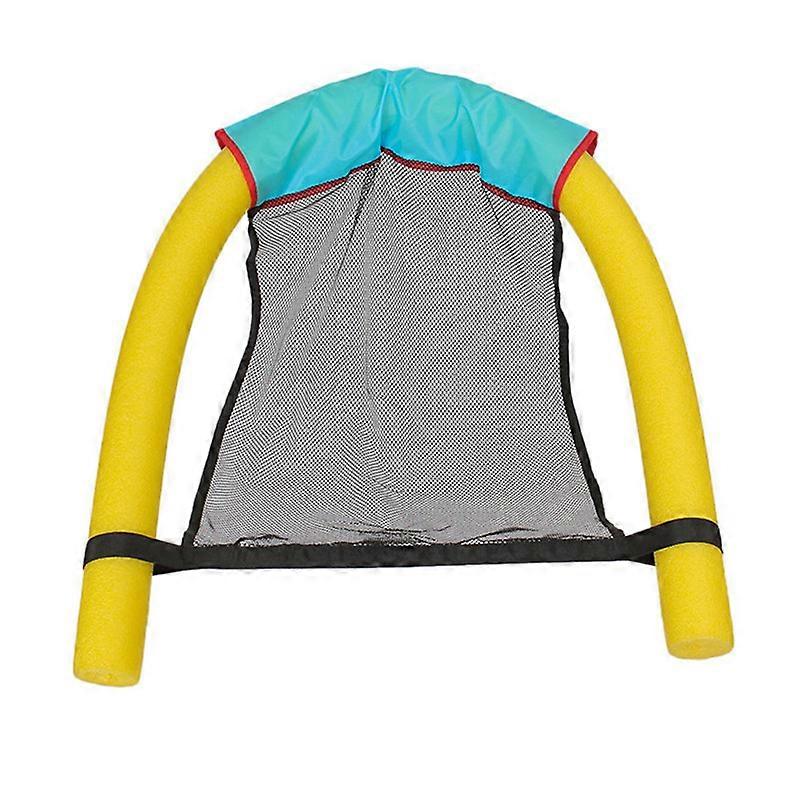 2 Set Floating Noodle Chair Mesh Water Hammock with Fixation Srap & Floating Bar for Swimming Pool Not Easy to Fall off