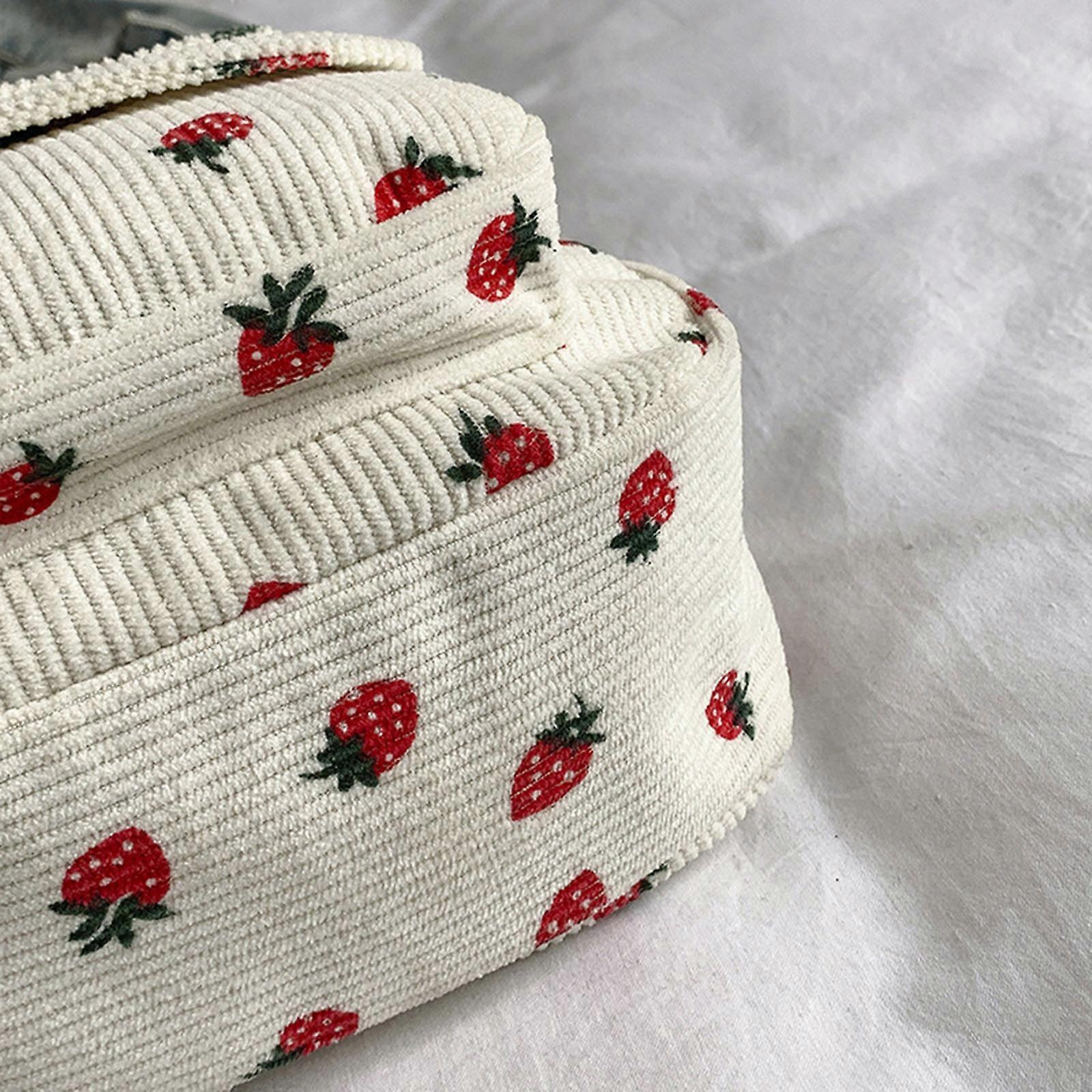 Strawberry Corduroy Crossbody Bag For Women - Cute Kawaii Strawberry Purse & Clutch For Everyday